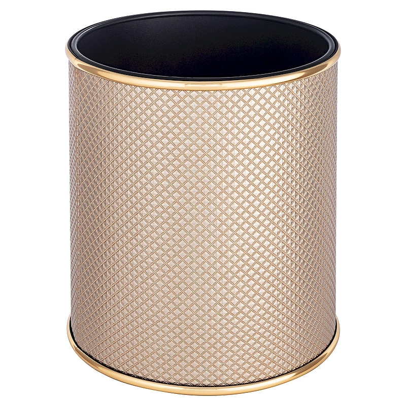 Ведро для мусора Geralis M-RBG1-S Ромб цвет Золото, кант Золото, 6 л