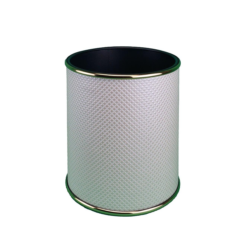 Ведро для мусора Geralis M-RWG1-S Ромб цвет Белый, кант Золото, 6 л