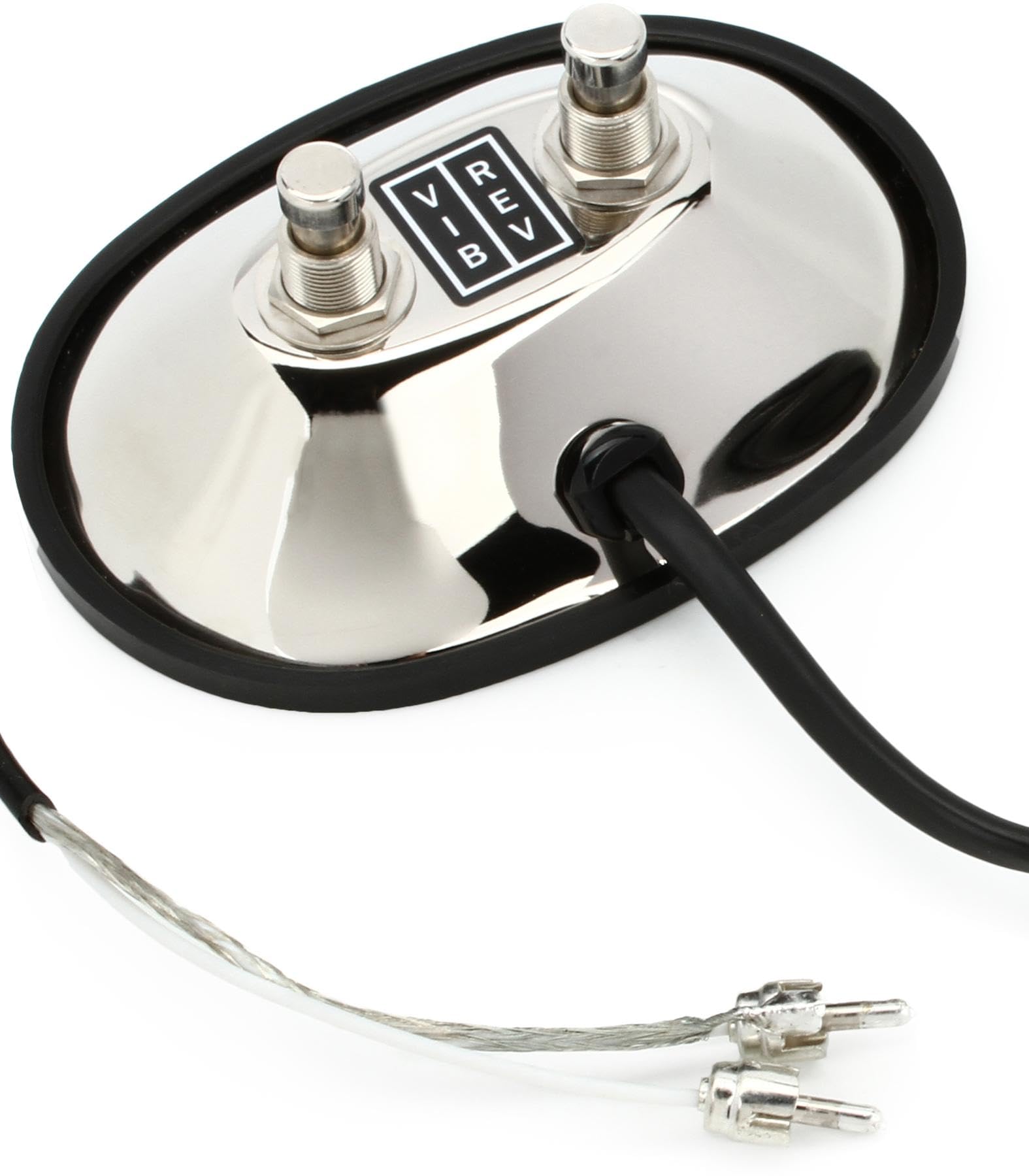 Педальный переключатель Fender, 2-кнопочный, в винтажном стиле (ГНЕЗДА RCA)