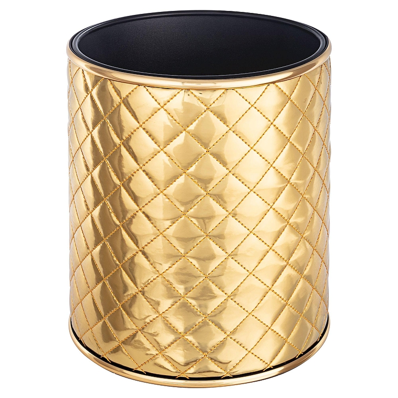 Ведро для мусора Geralis M-SGG1-S Ромб цвет Золото, кант Золото, 6 л